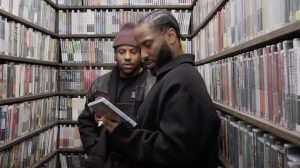 Malcolm Washington and John David Washington in the Criterion Closet